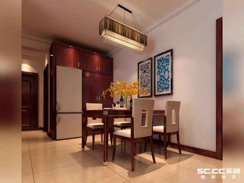 【上海实创装饰】绿地东上海89平两居室简洁中式风情-6