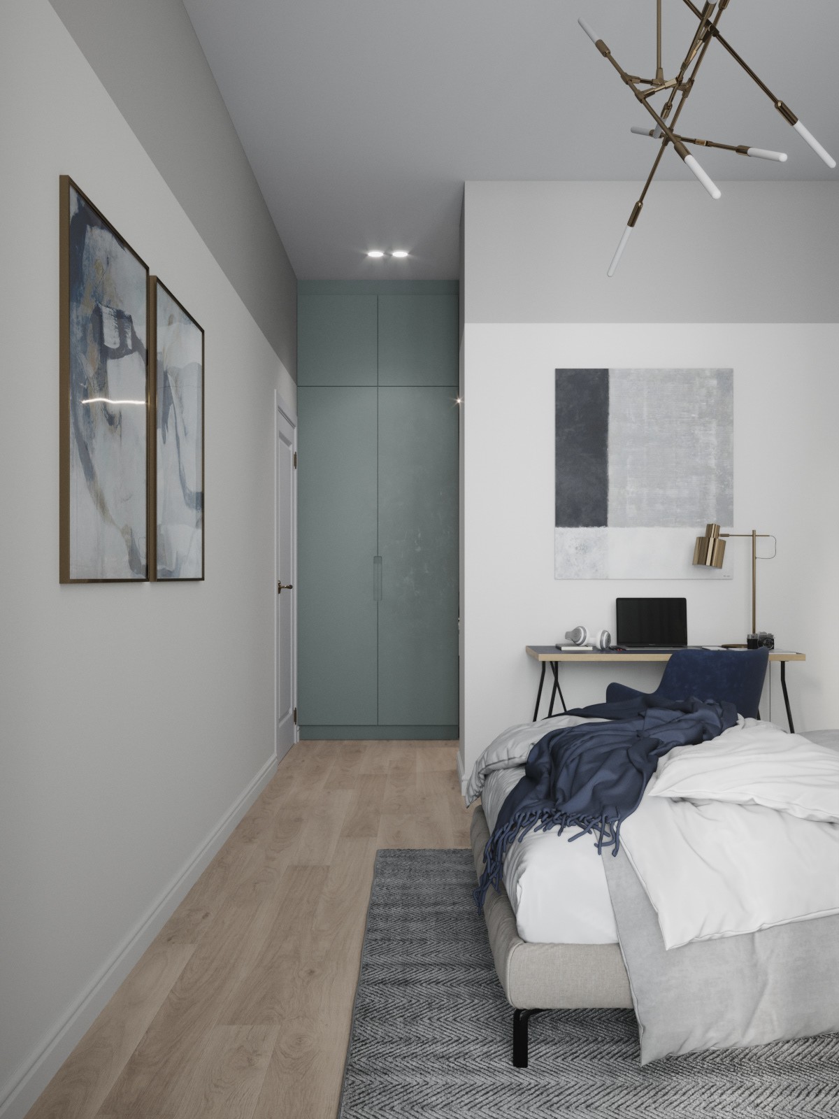 圣彼得堡 58 平米现代小公寓 | 精致简约的艺术空间-18