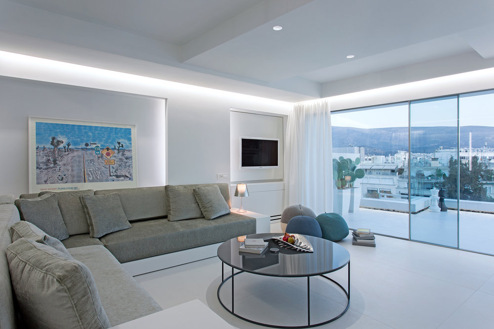 阁楼翻新；顶层公寓装修（注：Penthouse常见释义为阁楼；顶层公寓 ，可根据具体语境选择更合适的表述） 丨GreeceAthens-8