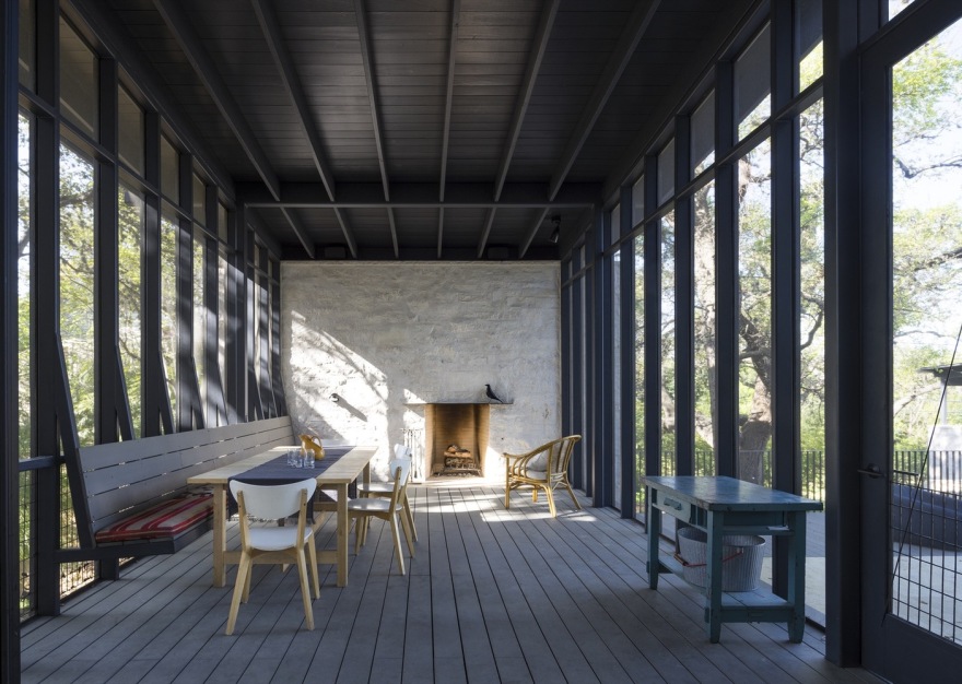 美国奥斯汀山坡上的现代乡村家园-45