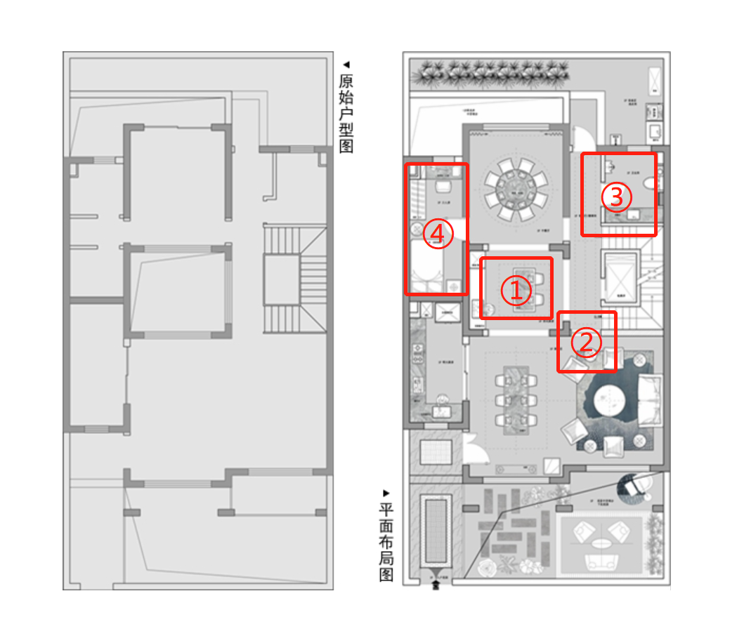 诺德山海春风 160㎡别墅，现代轻奢风融入勃艮第红-37