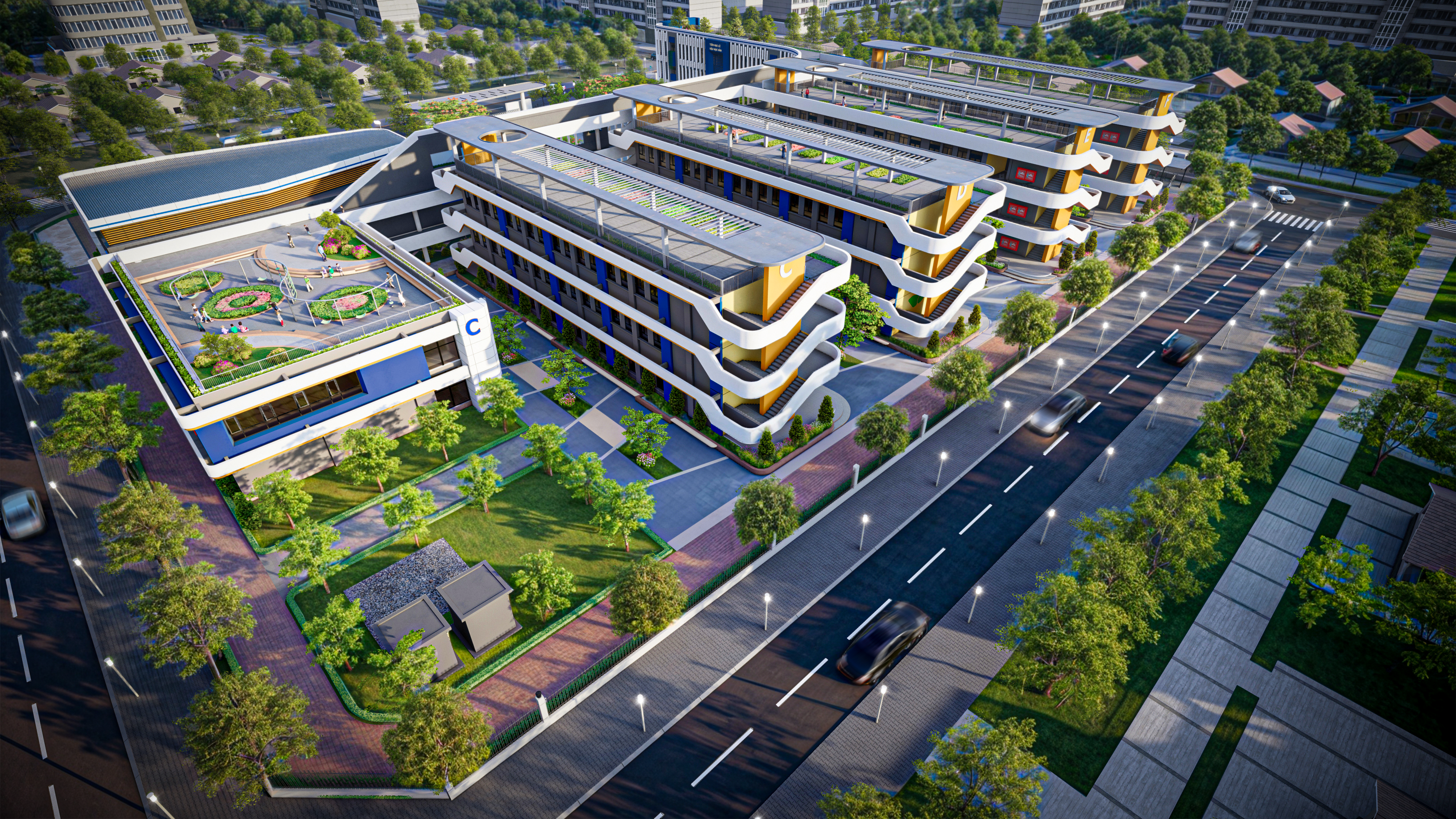 CONCEPT FACADE - DUC TU PRIMARY SCHOOL - DONG ANH - HN-2