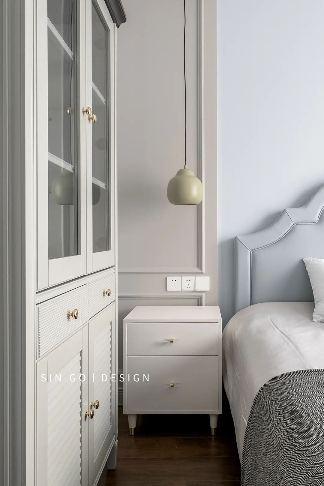 现代轻奢风 | 蓝白木三色打造 320㎡别墅空间-95