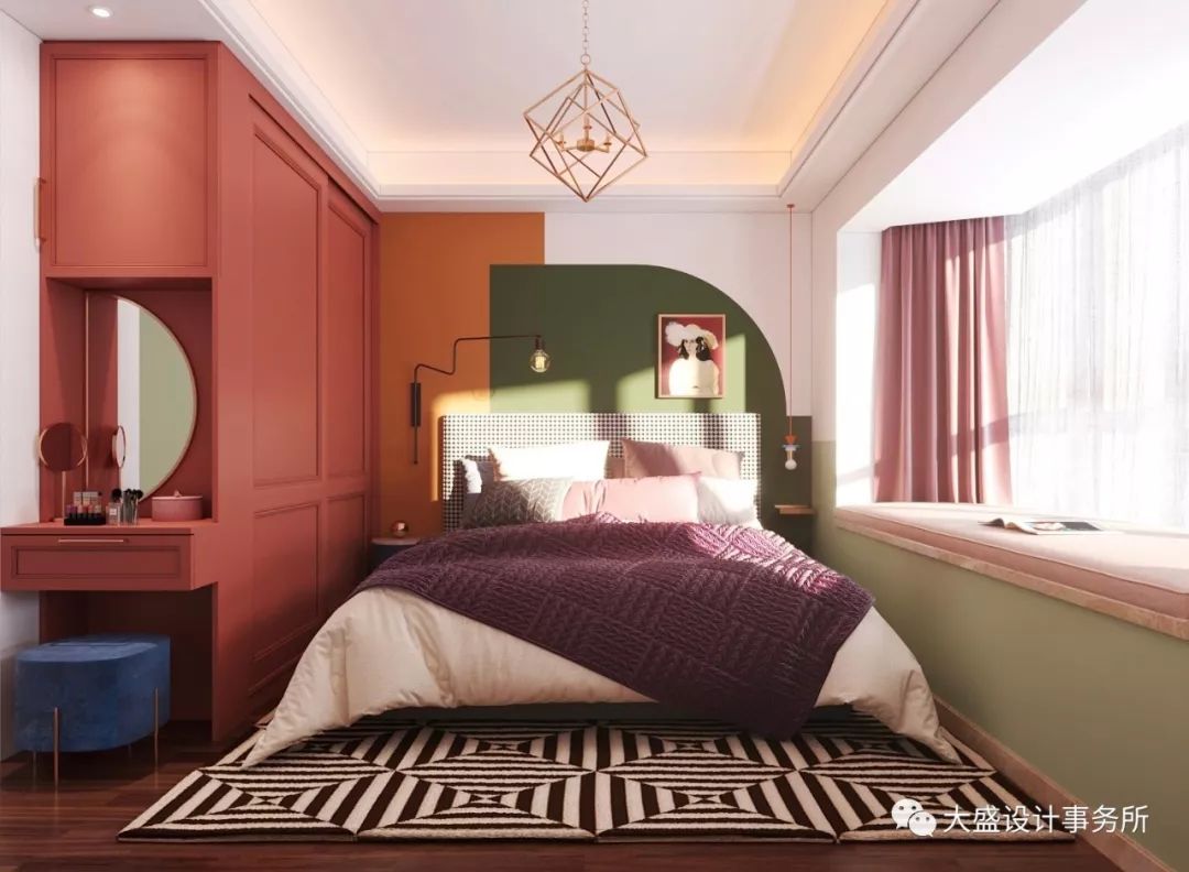 南宁 96㎡孟菲斯风格家居，色彩斑斓的甜蜜空间-104