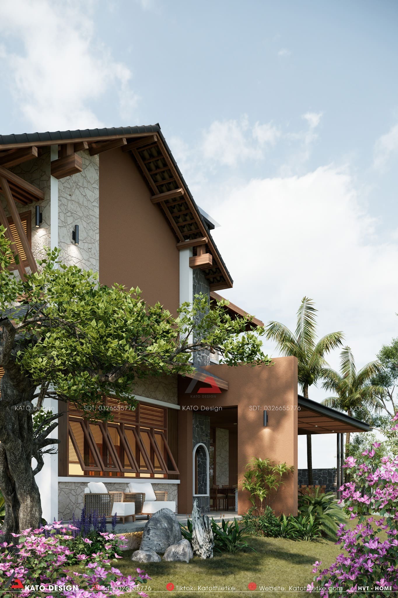 天别墅(这里TIẾN根据越南语发音音译为天,具体可根据实际对应的含义调整) 丨KATO THIẾT KẾ-9