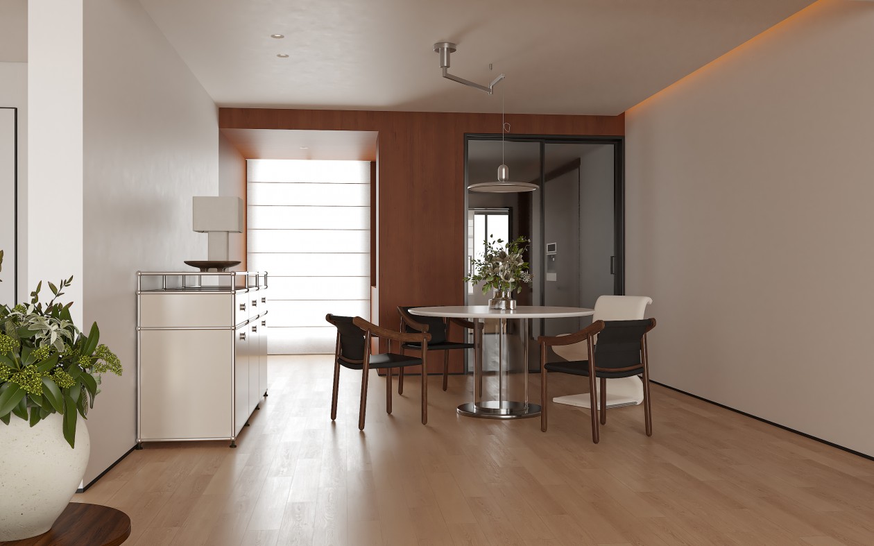 极简木色系家装效果图表现-4