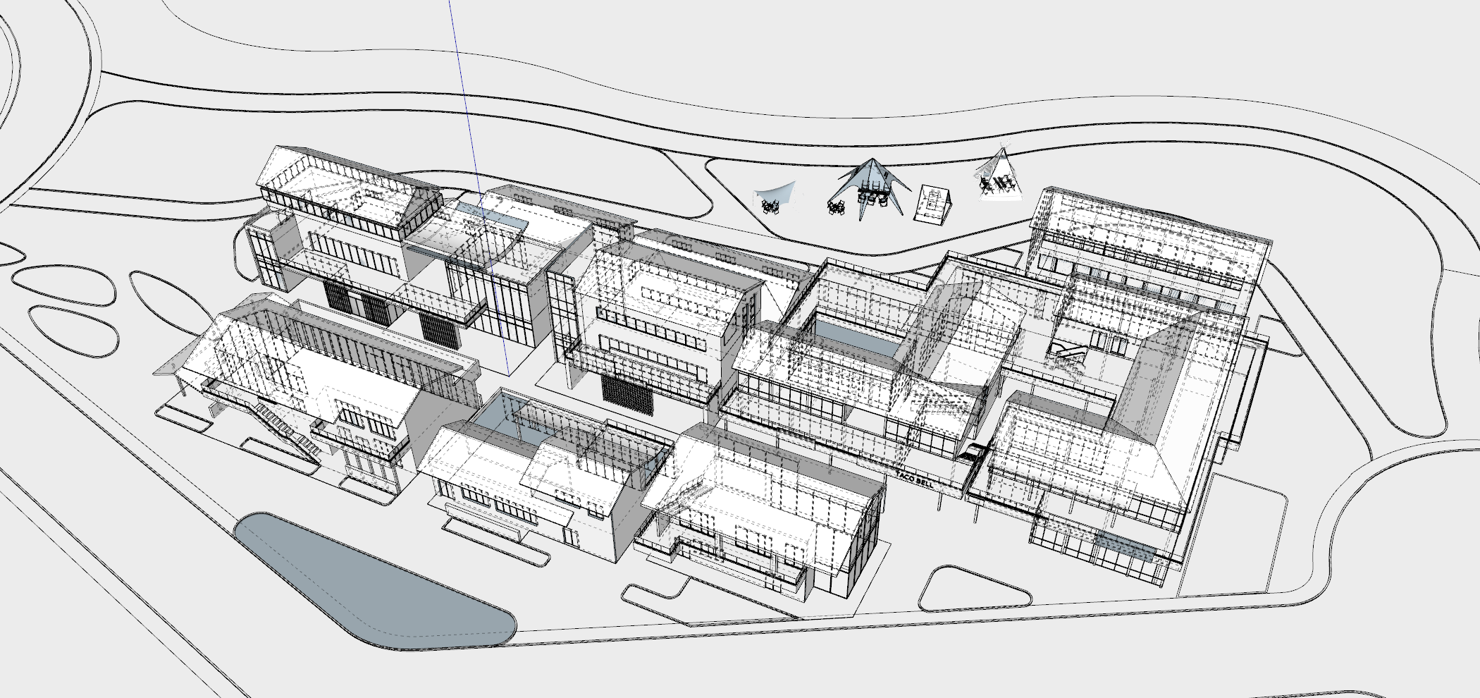 商业街建模渲染效果表现-0