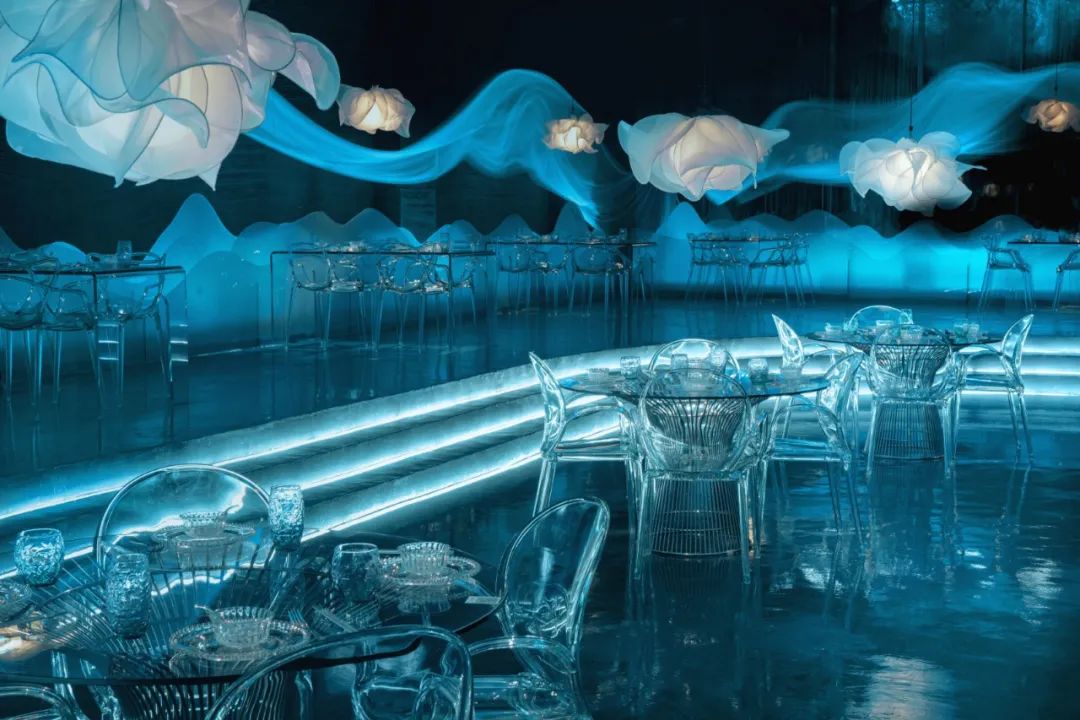 重庆 600㎡概念餐厅“云兮”水墨云雾的梦幻空间-20