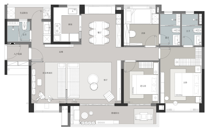 广州金茂万科都会四季133户型丨中国广州丨深圳GNU金秋设计-50