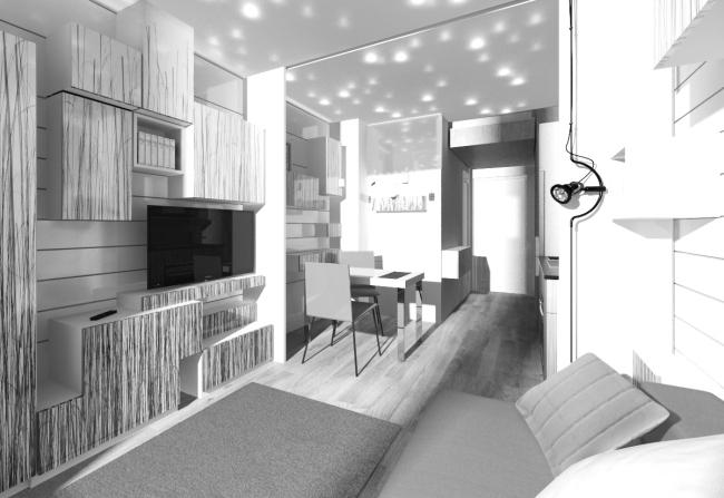 小面积公寓设计概念项目丨俄罗斯莫斯科丨Arch group-63