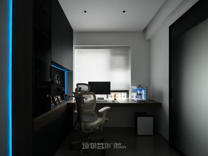 筑物营作实景|180㎡暗调极简婚房设计-46