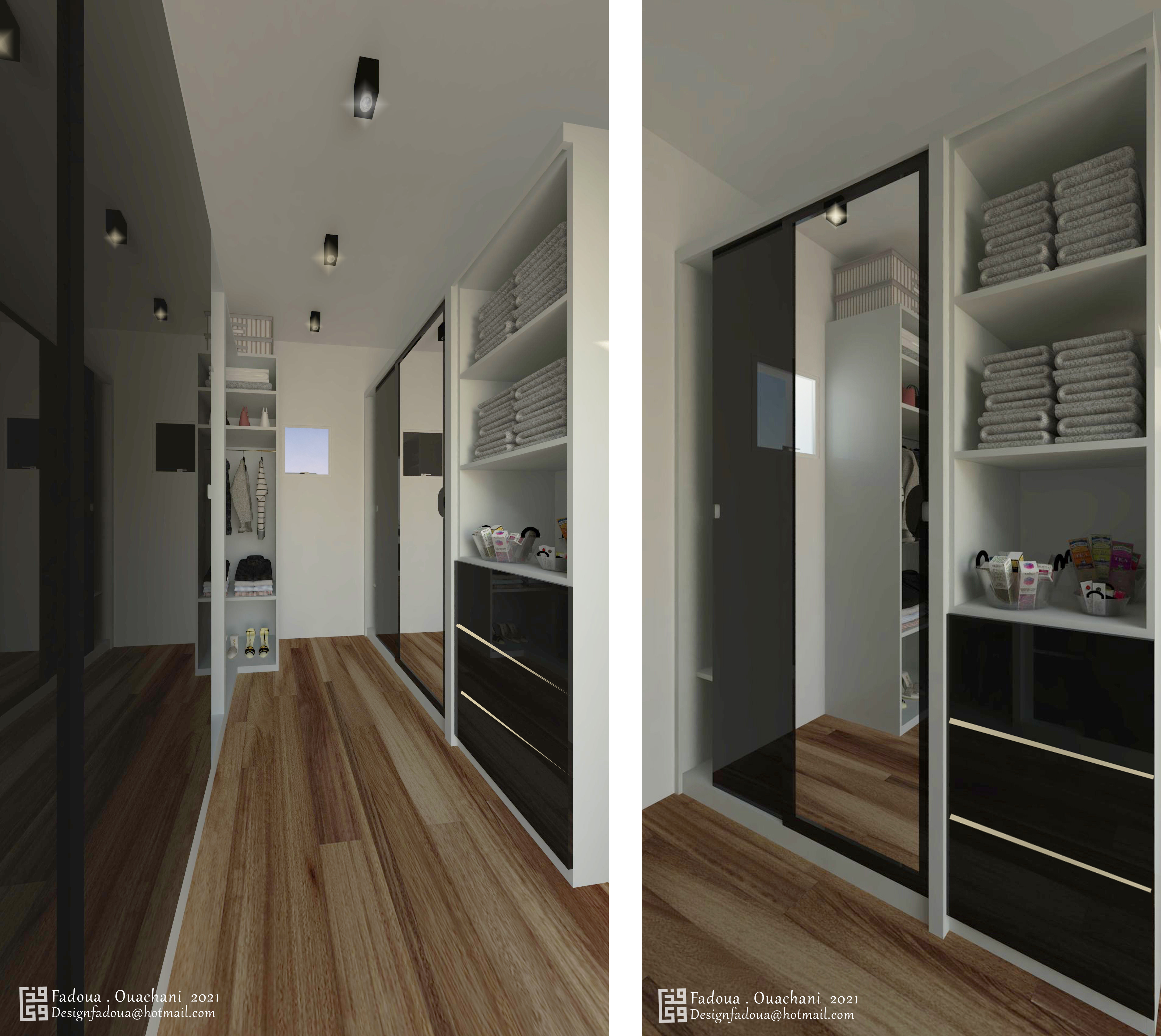 带更衣室的主卧设计丨Fadoua.oua-13