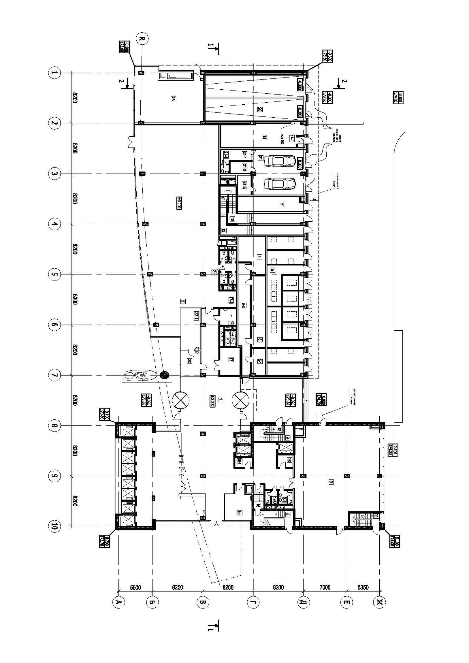 2010 年版莫斯科 4 层地下车库办公楼设计方案-10