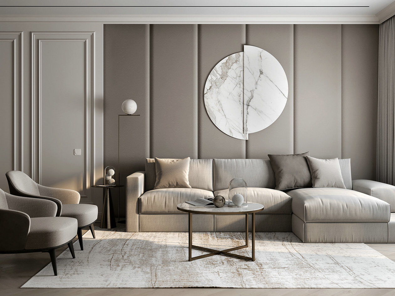 120㎡中性色系住宅设计-2