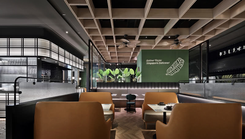 深圳商场餐厅设计「艺鼎新作·星美聚」跟随‘鱼尾狮’,游走新加坡风情餐厅!-25