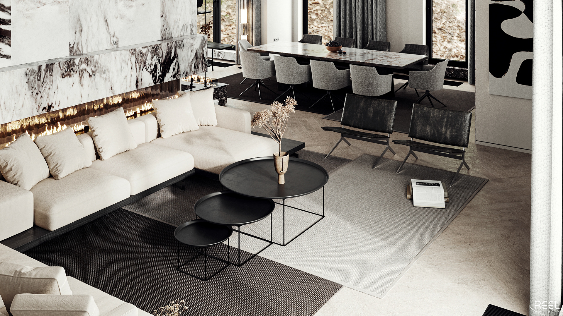 Living & Dinning Room 室内设计丨沙特阿拉伯丨Reel Studio-20