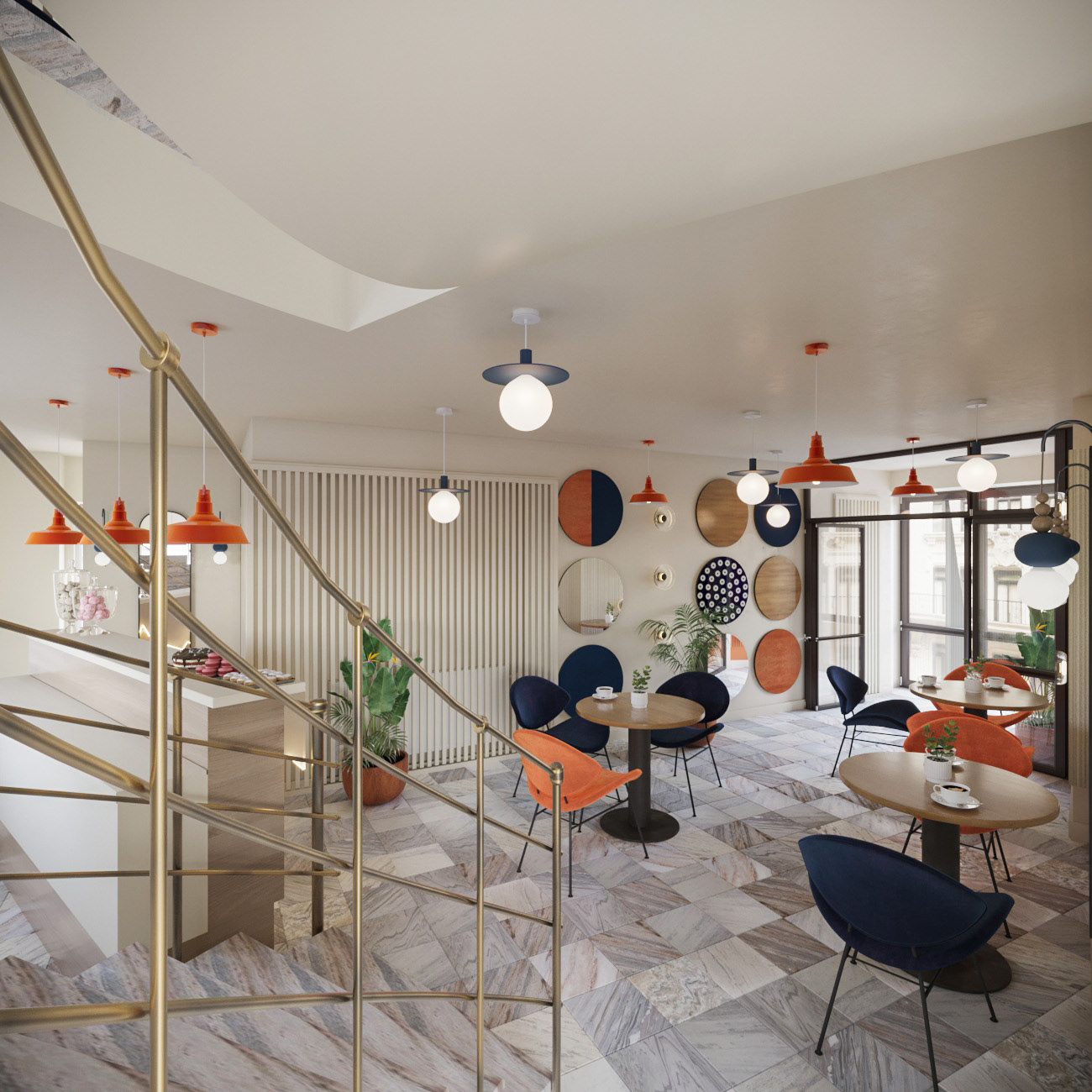 Café in Ustroń — 3D Interior Visualization-1