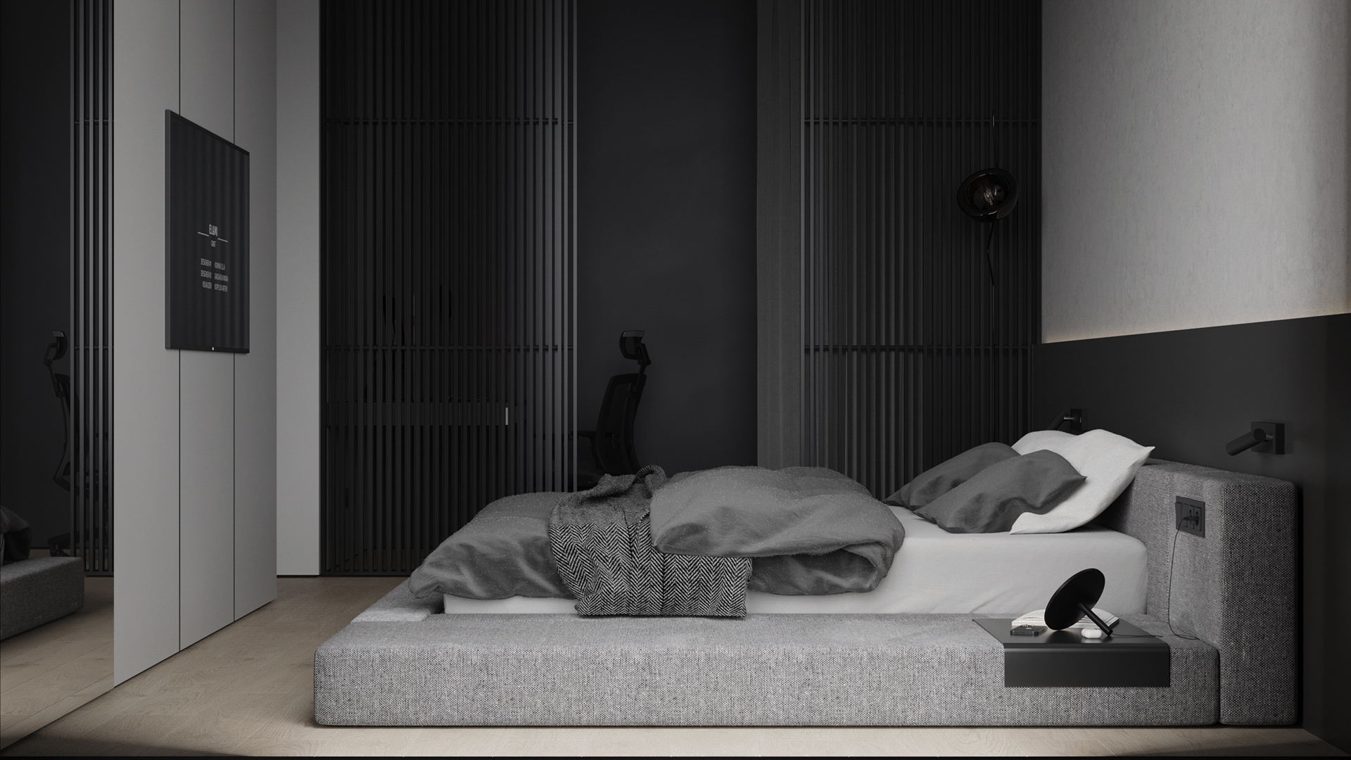 高级灰色系小空间公寓-17