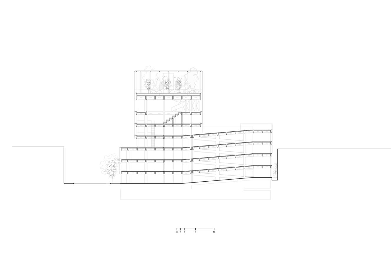 曲折的穿孔铝板外立面综合体设计丨墨西哥华雷斯丨戈者设计-20