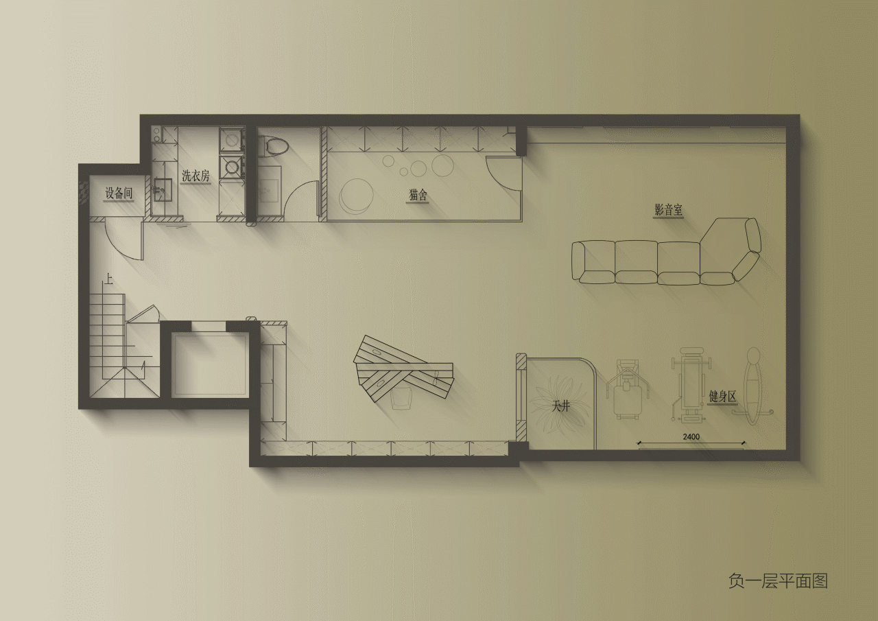 300㎡跃层，在光与曲线里，把生活安稳下来-59