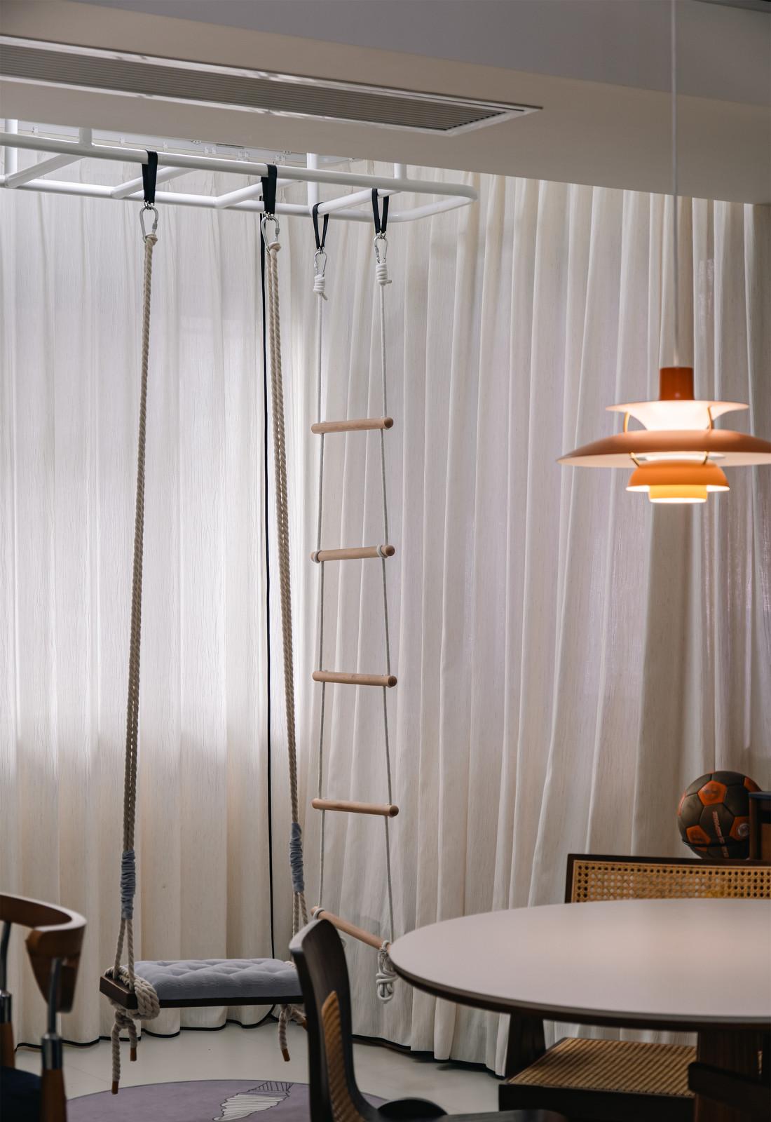 96㎡中古混搭风四居室装修-35