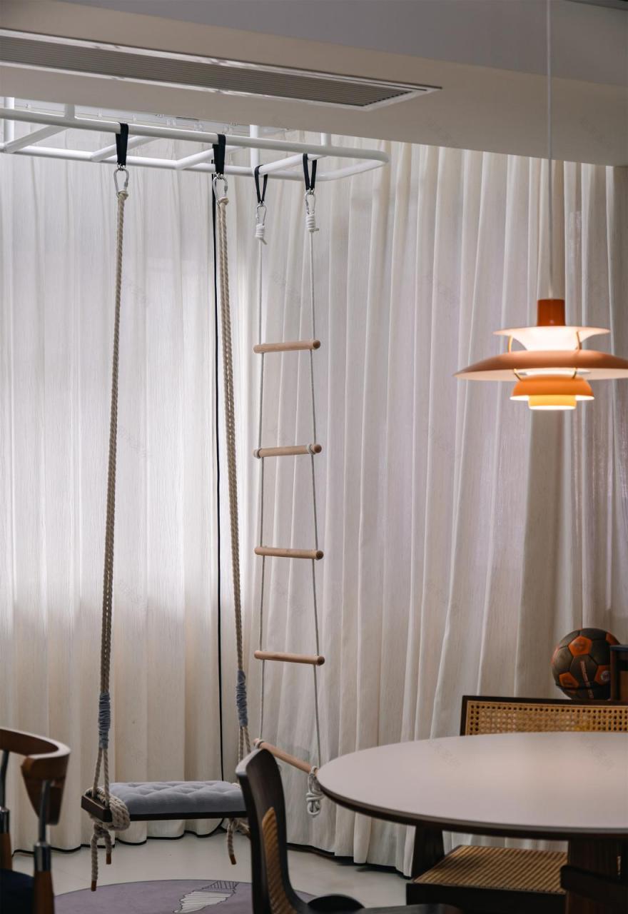 96㎡中古混搭风四居室装修-35