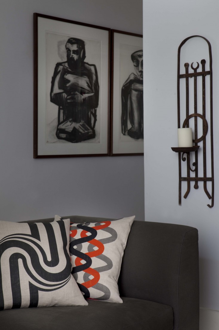 伦敦家庭公寓客厅的家庭办公室设计丨英国伦敦丨凯特·蒙特恩（Kate Moncton）-11