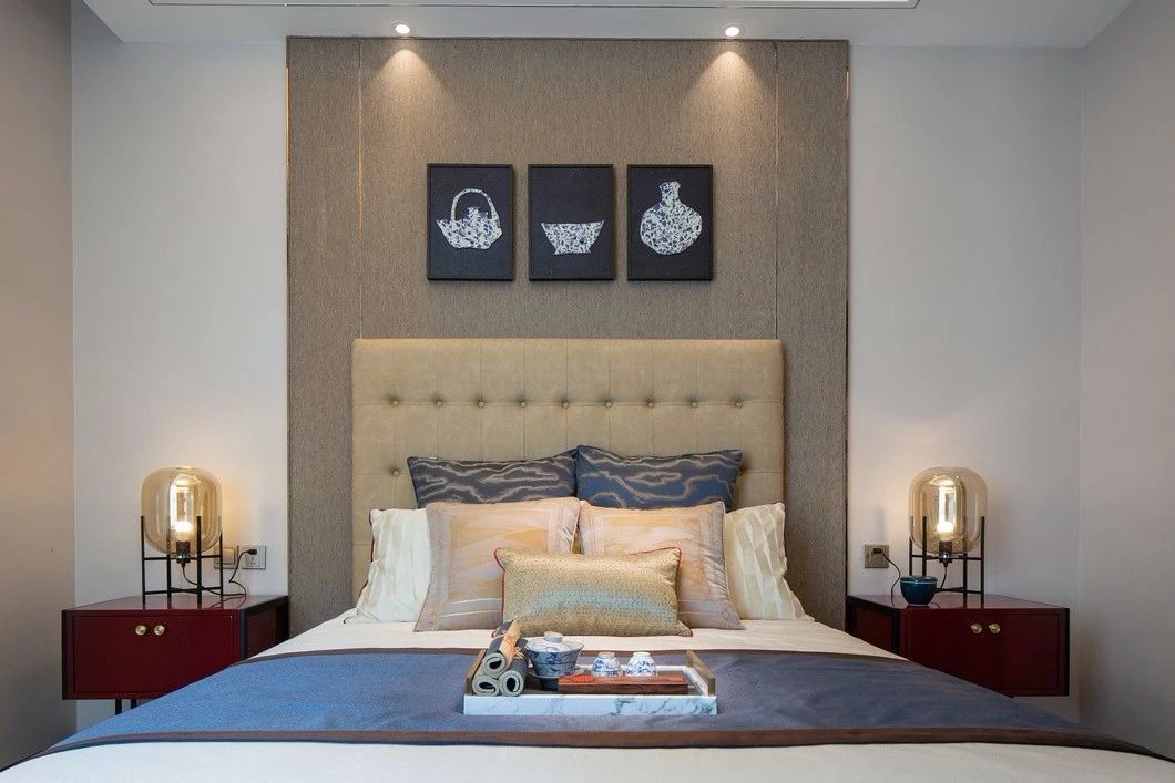 【元禾大千软装新作】220㎡“中国红”东方摩登别墅样板间设计方案-35