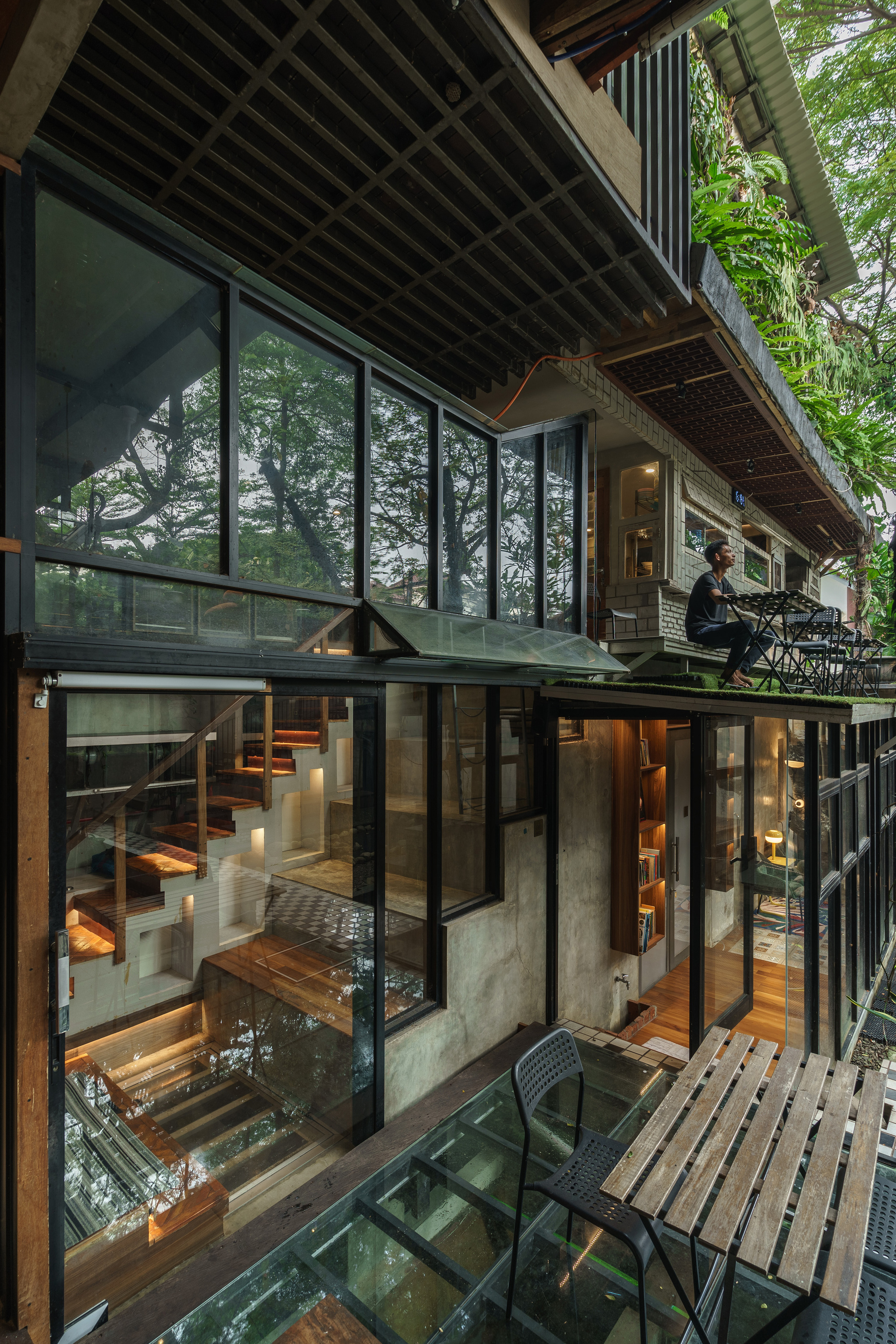 绿意盎然的别墅住宅兼工作室丨印度丨Realrich Architecture Workshop-65