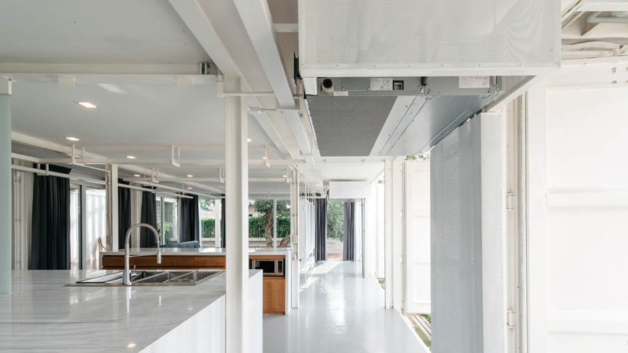 แบบบ้านตู้คอนเทนเนอร์ เปลี่ยนตู้ 15 ใบ เป็นบ้าน 1 หลังใหญ่ กับอีก 1 หลังน้อย-3