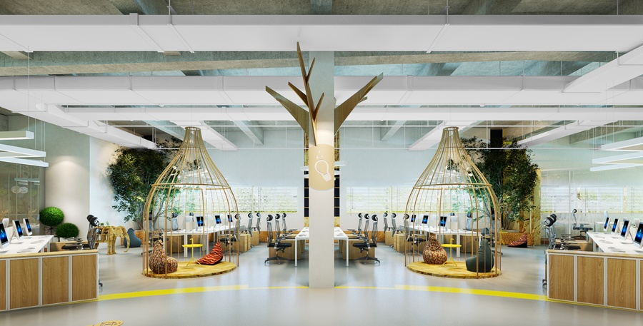 充满森林气息的创意办公空间丨中国苏州丨苏州现象空间设计-12