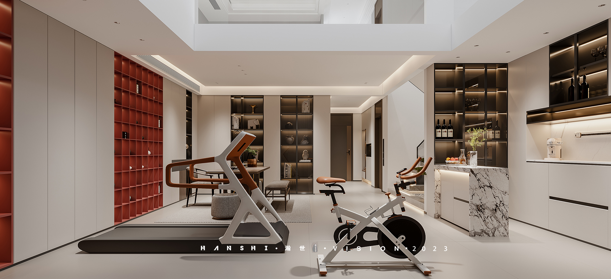 现代轻奢别墅一瀚世表现-10