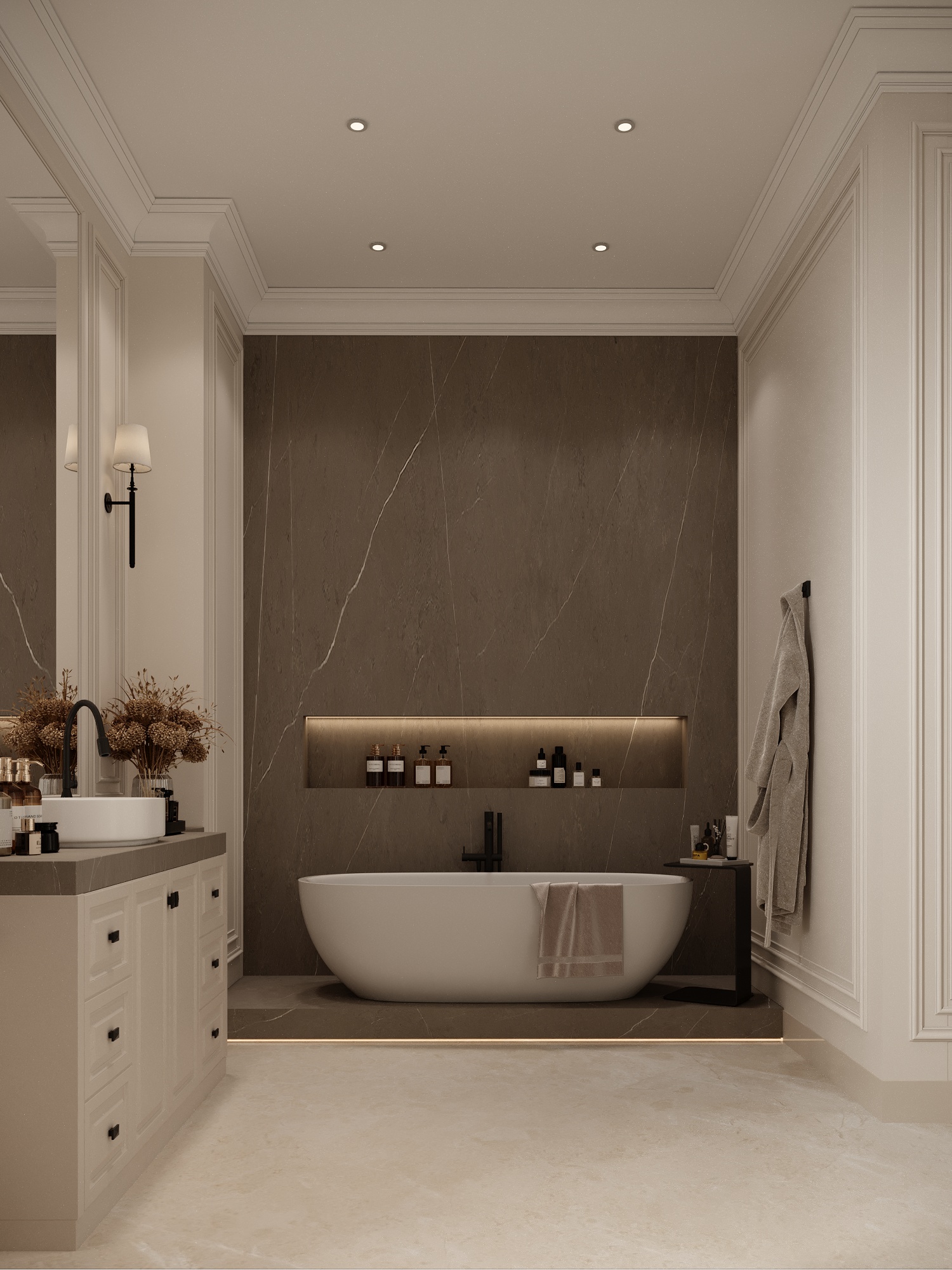 "Timeless Elegance: New Classic Style Simplex Villa"-61