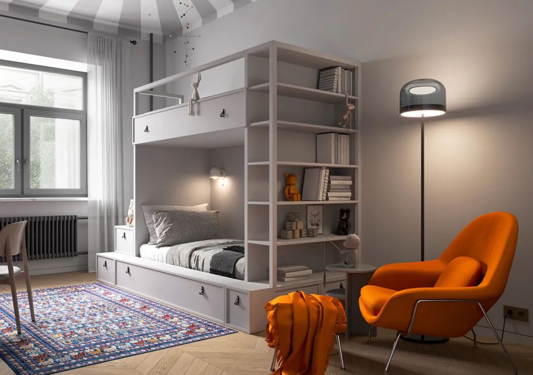 莫斯科 106㎡现代简约家居,融入苏联构成主义风格-76