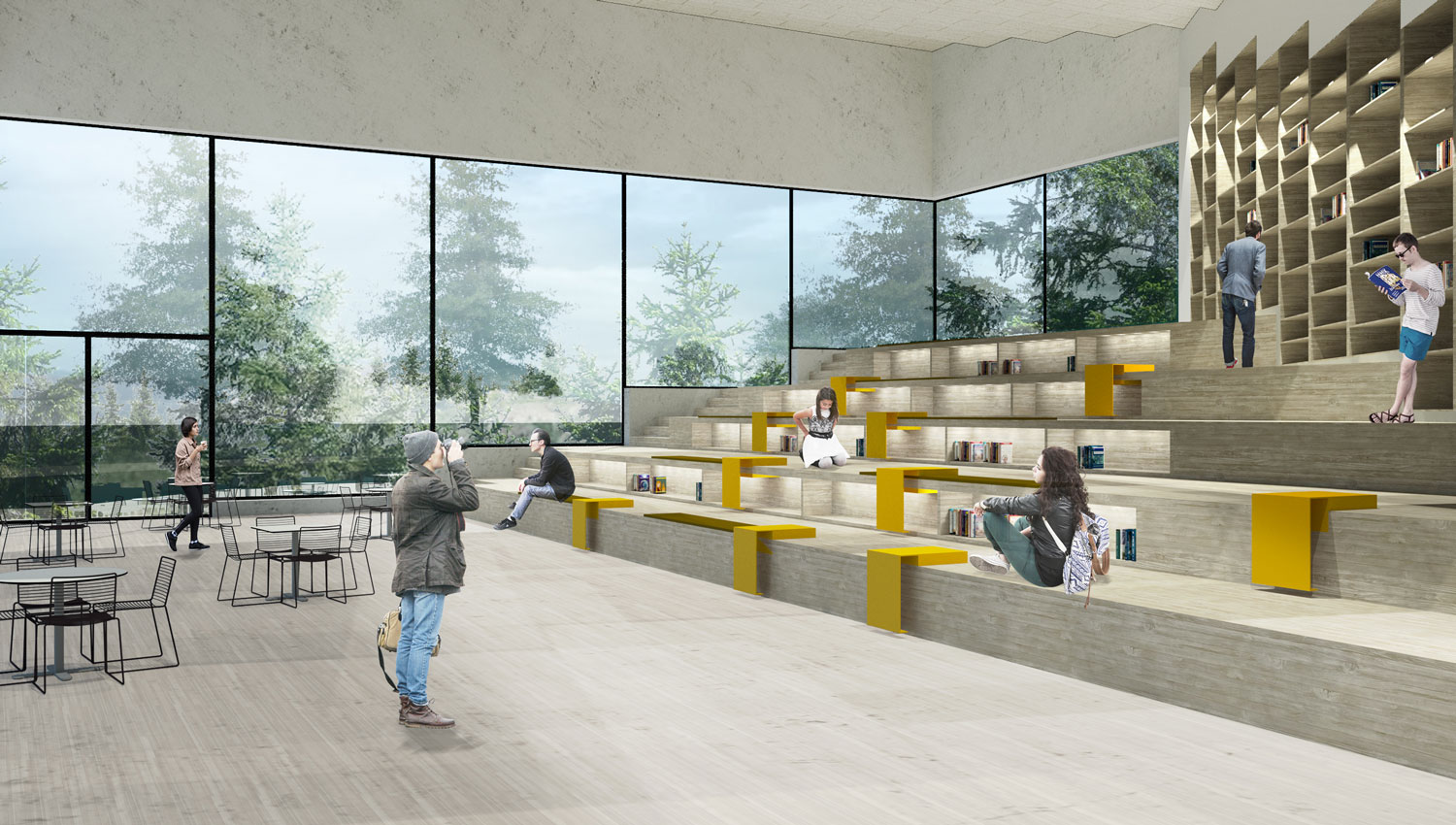 地形融入建筑，连接室内外空间的展览中心设计-9