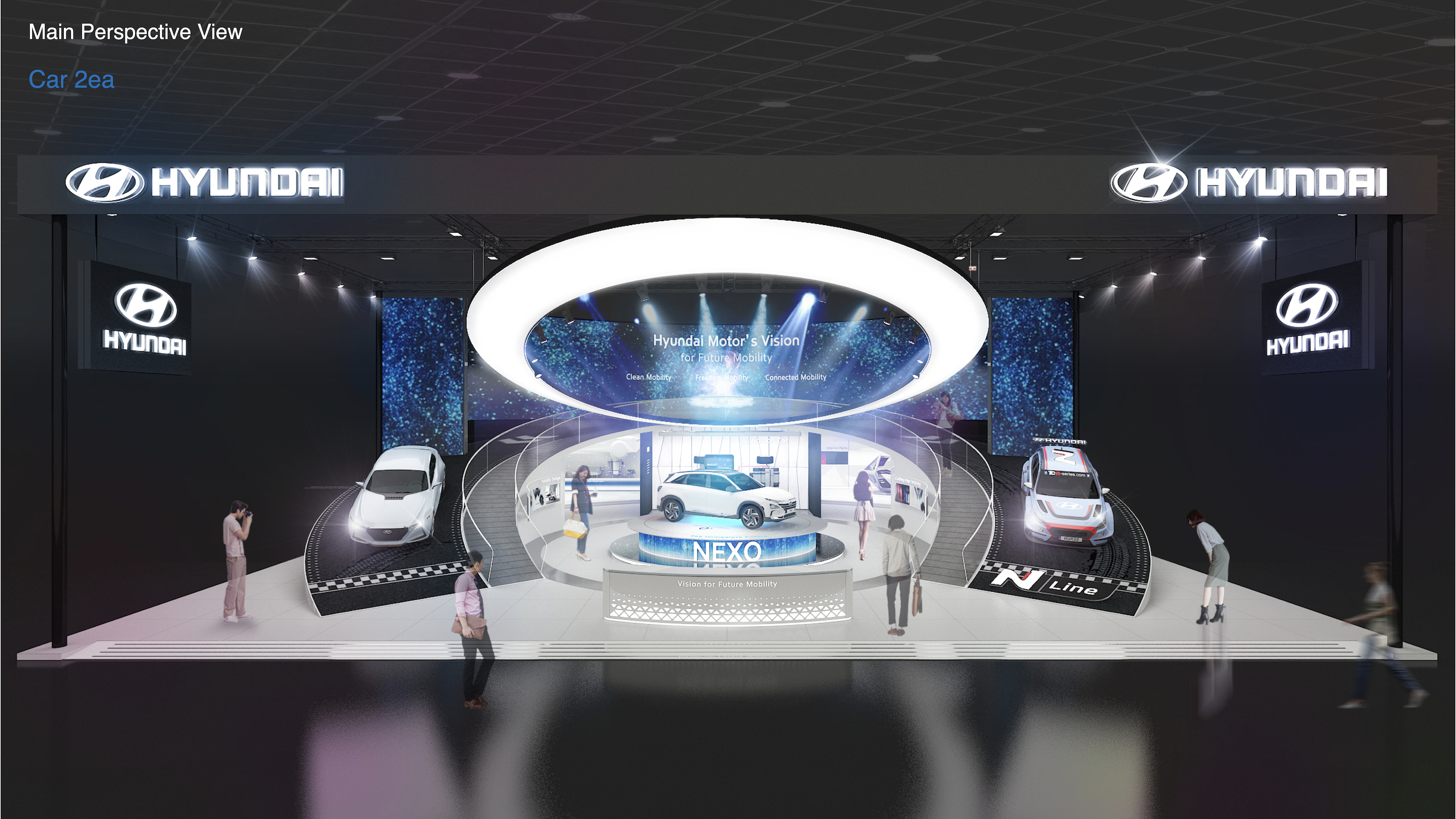 现代汽车展示空间，极简工业风诠释未来出行-11