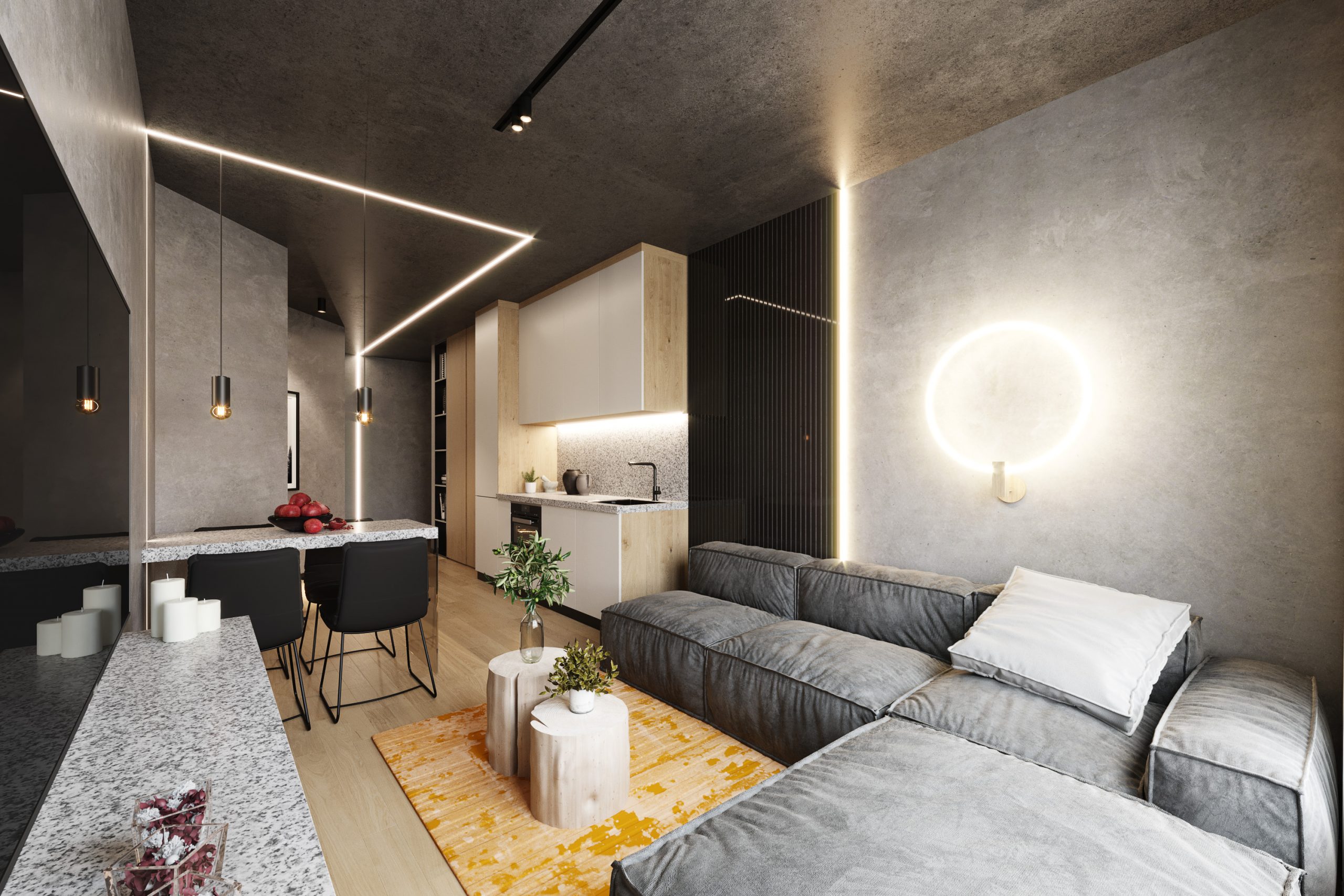 Small Contemporary Apartment CGI-5