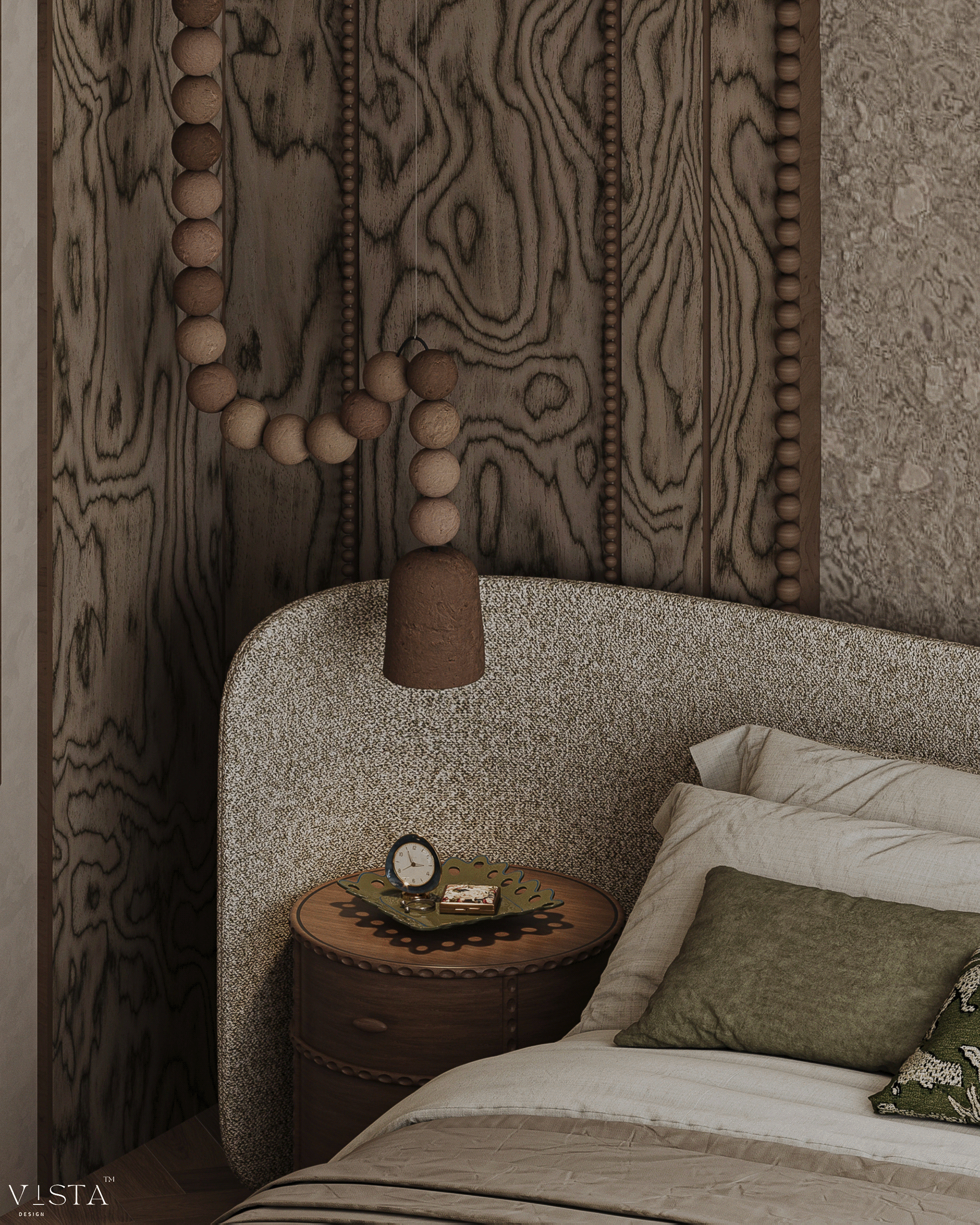 现代有机风格卧室·科威特丨VISTA Design-5