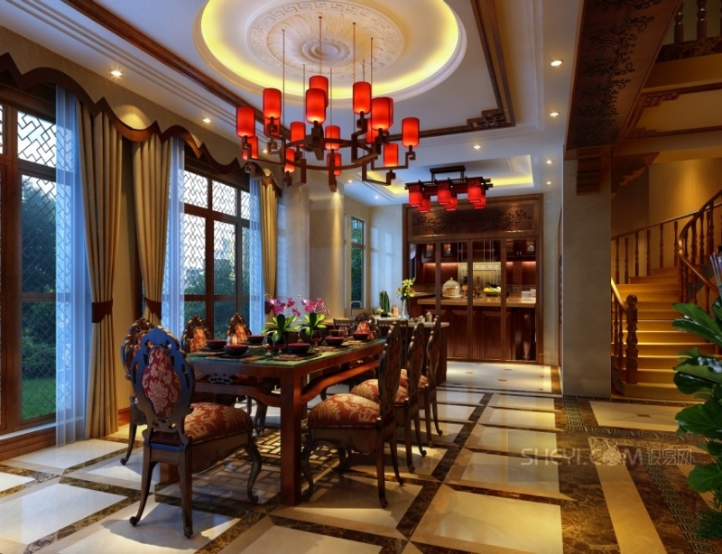 中式风格别墅方案设计——龙润国际社区空中别墅方案 —— 东方魅力-3