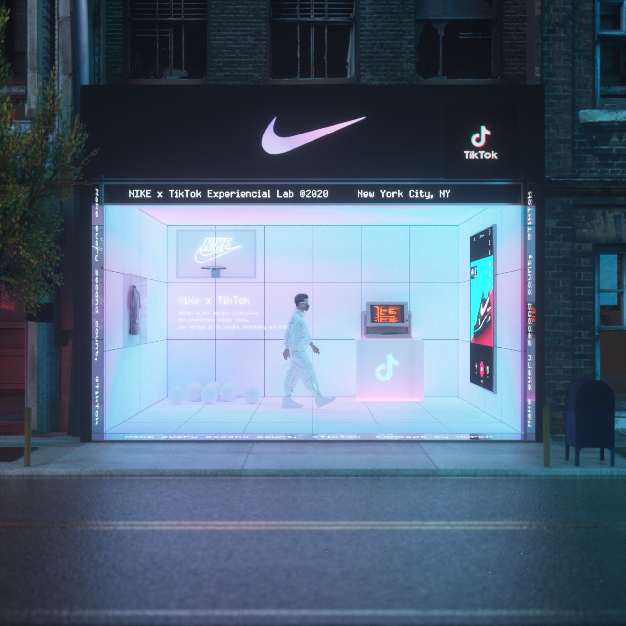 TikTok x Nike -Pop up Concept-0
