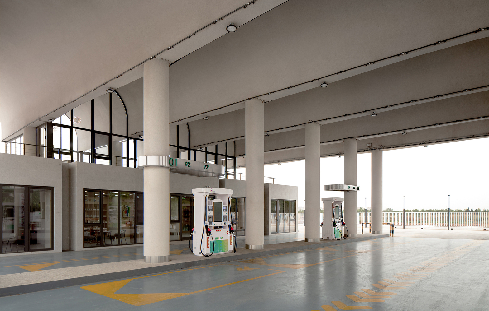 多元曲面屋顶的创新加油站设计丨中国东营-16