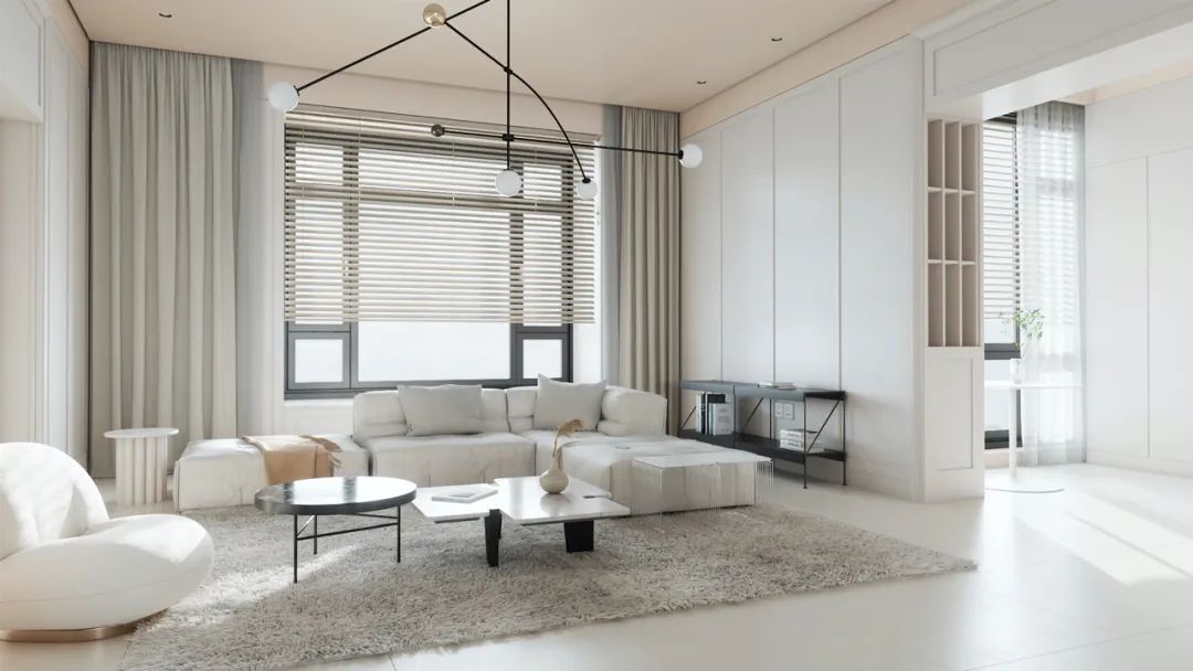 成都 261㎡极简白住宅,绿植点缀的生命力-2