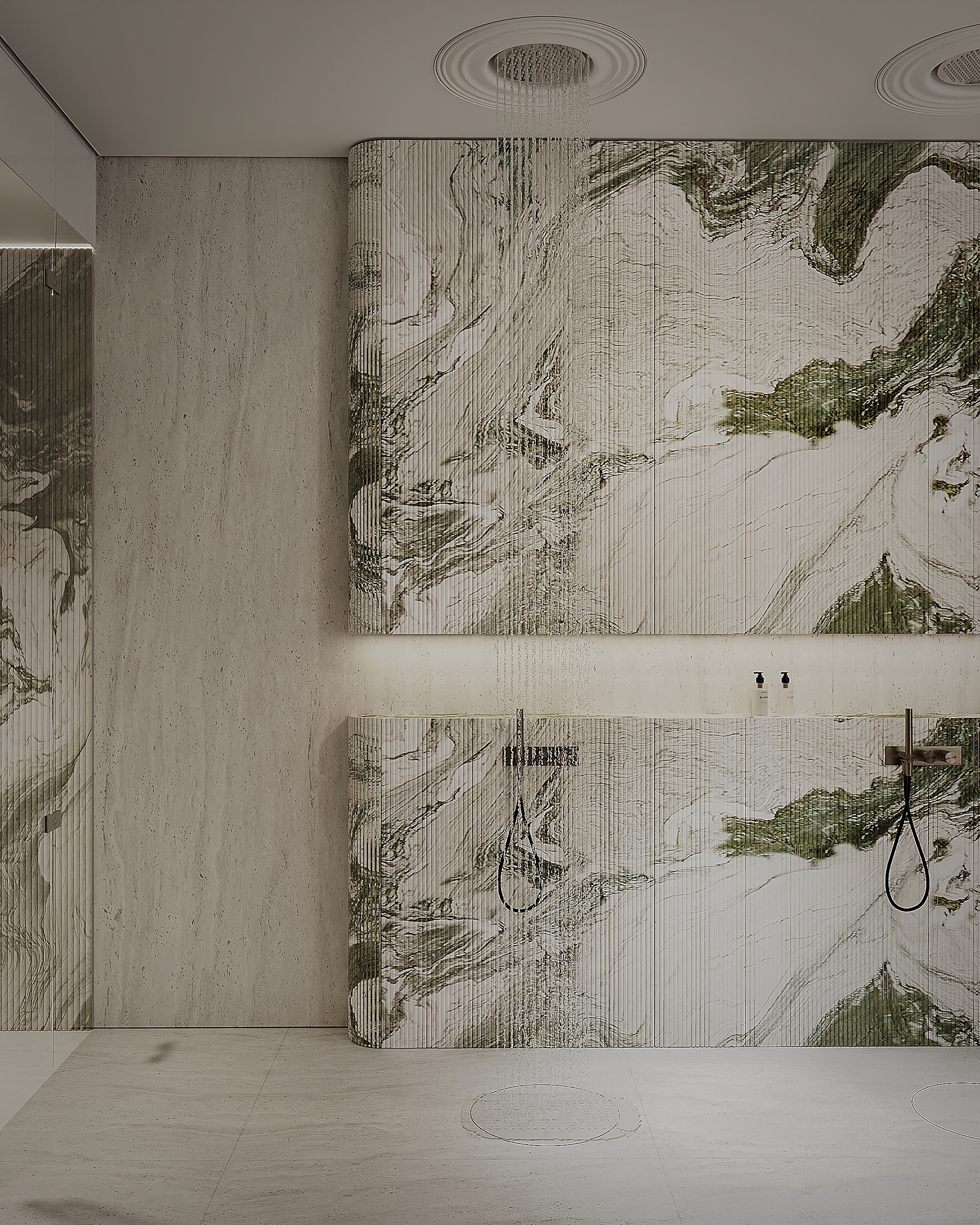 绿色大理石主卫生间丨塞浦路斯-21