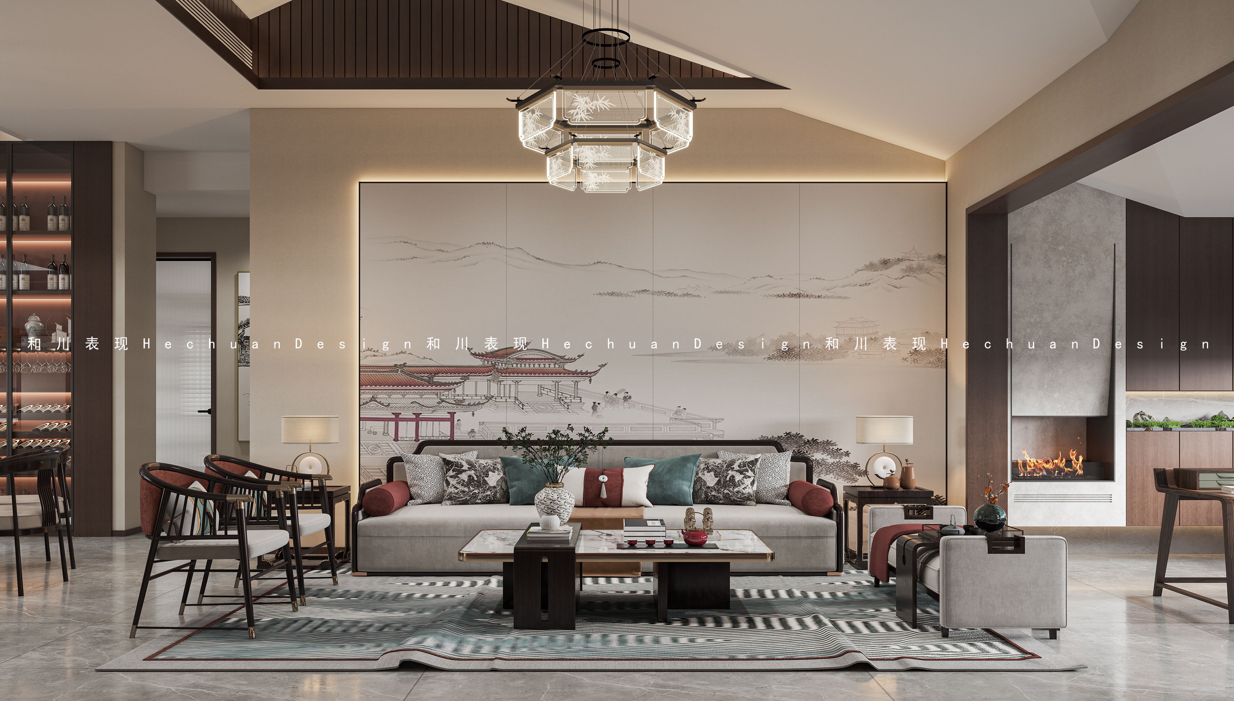 和川高端表现 | 新中式别墅-7