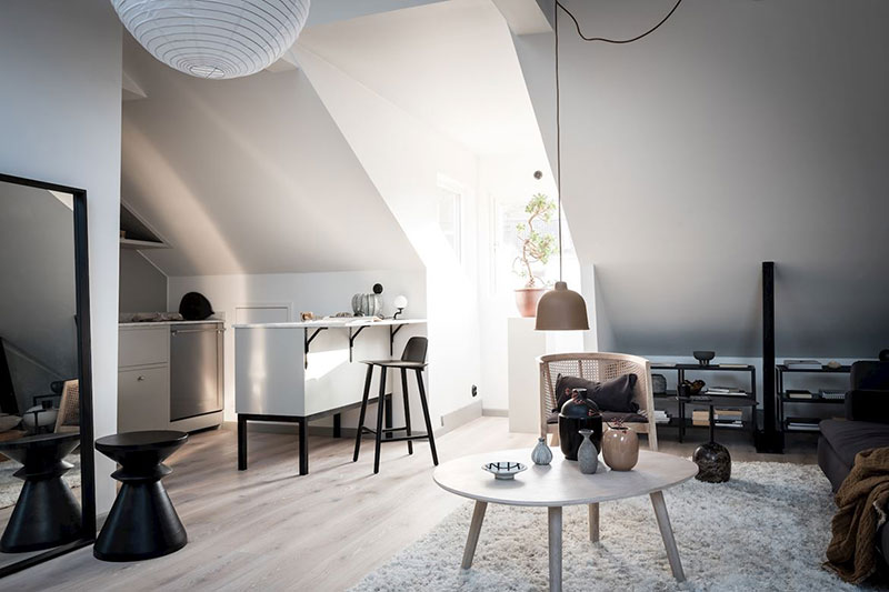 Gothenburg 35 平米时尚阁楼公寓 | 紧凑而功能齐全的单身生活空间-8
