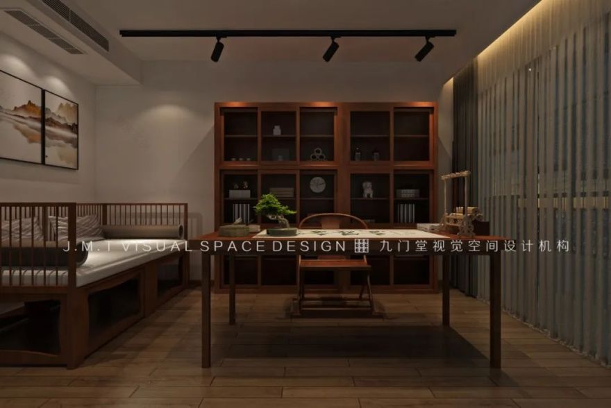 漓江郡府新中式设计,写意山水,禅意舒适-24