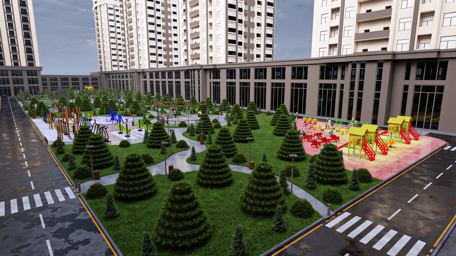 小区景观丨阿塞拜疆-11