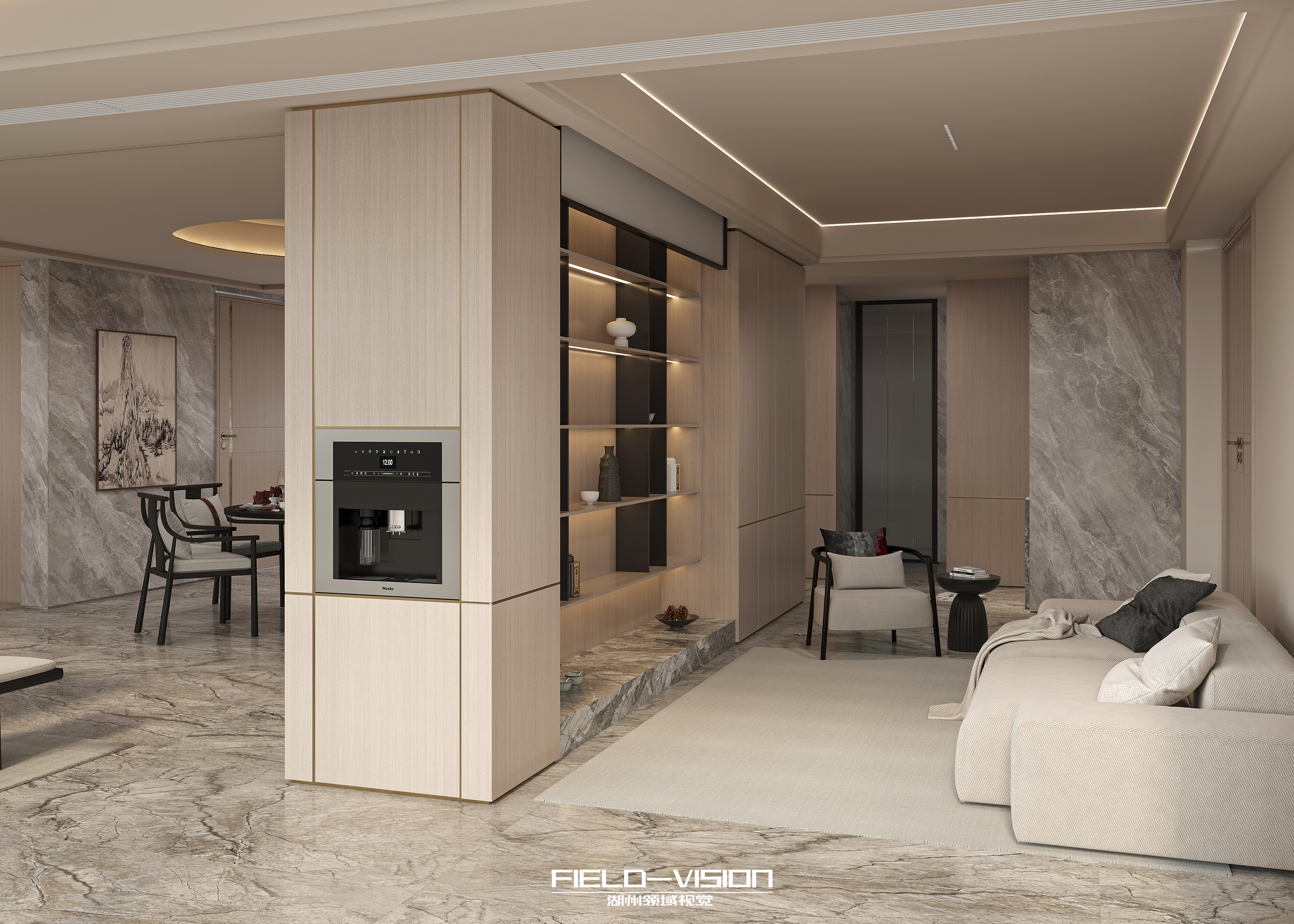 中式大平层室内设计-16