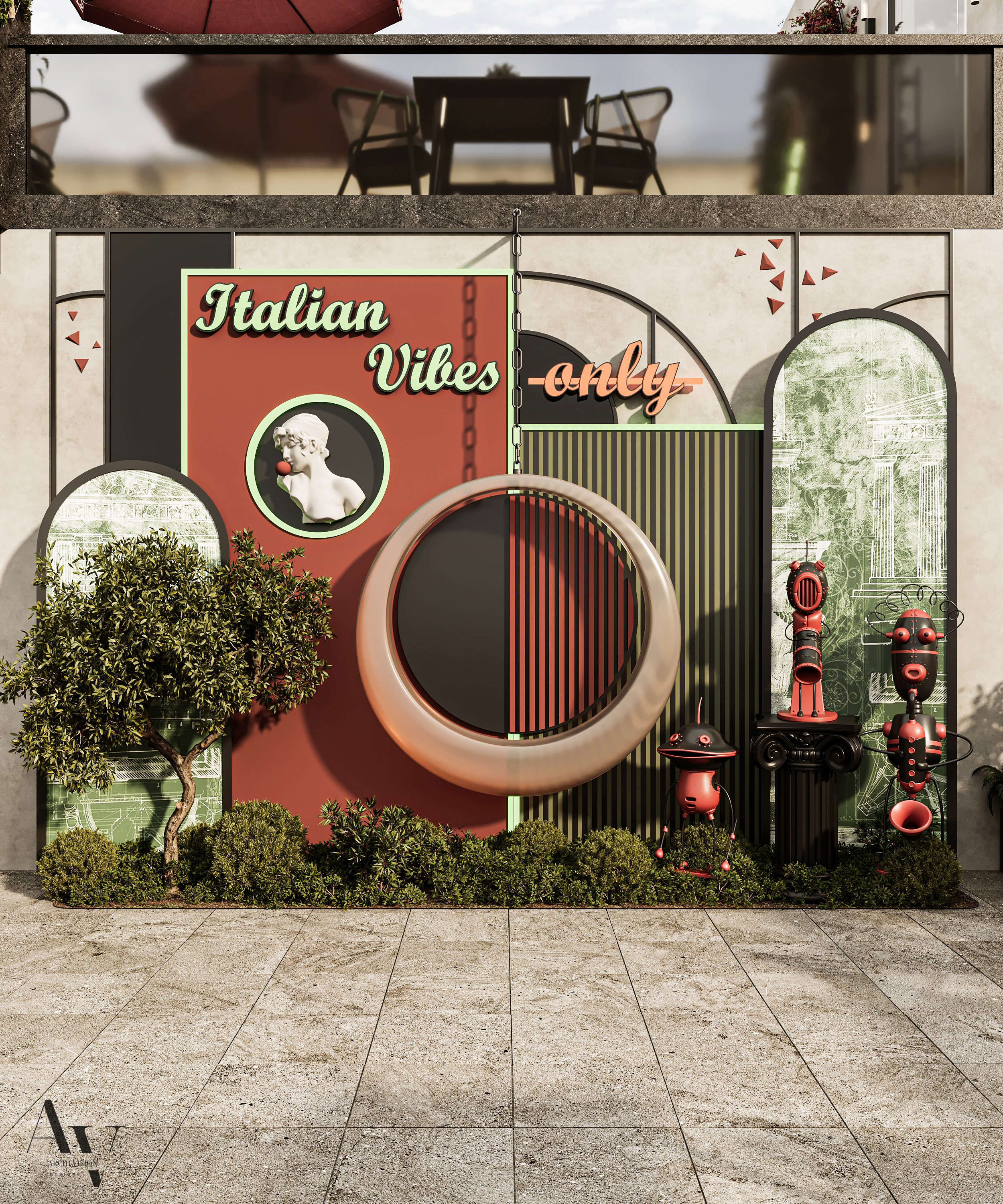 Italian Resurant design（意大利餐厅设计）丨埃及开罗丨archivision staudio（Dina Farouk参与）-32
