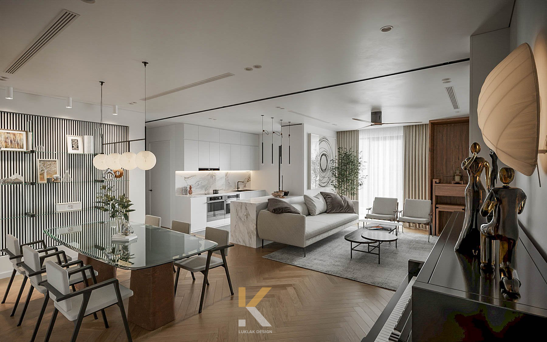 柔美白色系公寓设计-3